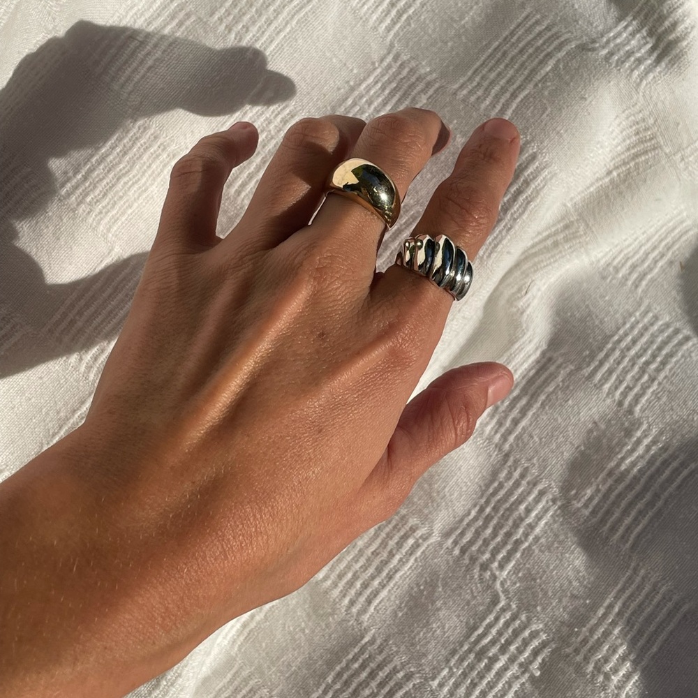 vintage sterling silver rope ring